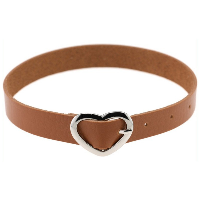 Joy Jewels Ras de cou Heart Attach Marron
